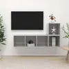 Image de vidaXL Ensemble de meuble TV 2 pcs Gris bÃ©ton AgglomÃ©rÃ©