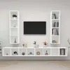 Image de vidaXL Meubles TV muraux 4 pcs Blanc AgglomÃ©rÃ©