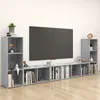 Image de vidaXL Meubles TV 4 pcs Gris bÃ©ton 107x35x37 cm AgglomÃ©rÃ©