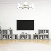 Image de Vidaxl Ensemble De Meubles Tv 8 Pcs Gris BÃ©ton AgglomÃ©rÃ©