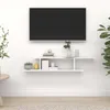 Image de Vidaxl ÃtagÃ¨re Tv Murale Blanc 125x18x23 Cm Bois D'IngÃ©nierie
