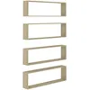 Image de Vidaxl EtagÃ¨res Cube Murales 4 Pcs ChÃªne Sonoma 100x15x30 Cm AgglomÃ©rÃ©