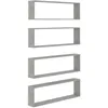 Image de Vidaxl EtagÃ¨res Cube Murales 4 Pcs Gris BÃ©ton 100x15x30 Cm AgglomÃ©rÃ©