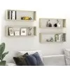 Image de Vidaxl ÃtagÃ¨res Cube Murales 4 Pcs ChÃªne Sonoma 80x15x26,5 Cm