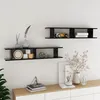Image de vidaXL ÃtagÃ¨res murales 2 pcs Noir 105x18x20 cm bois d'ingÃ©nierie
