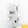 Image de vidaXL ÃtagÃ¨re murale d'angle 2 pcs Blanc 40x40x50 cm AgglomÃ©rÃ©