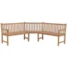 Image de Vidaxl Banc D'angle De Jardin 185x185x90 Cm Bois De Teck Solide