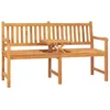 Image de Vidaxl Banc De Jardin 3 Places Avec Table 150 Cm Bois De Teck Massif