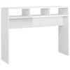 Image de Console Table Haut Brillant Blanc 105x30x80 cm Bois ComposÃ© Table d'Accent Moderne
