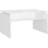 Image de Vidaxl Table Basse Blanc Brillant 68x50x38 Cm AgglomÃ©rÃ©
