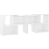 Image de vidaXL Meuble TV Blanc brillant 104x30x52 cm AgglomÃ©rÃ©