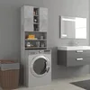 Image de vidaXL Meuble pour machine Ã  laver Gris bÃ©ton 64x25,5x190 cm