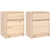 Image de vidaXL Tables de chevet 2 pcs 40x31x50 cm bois de pin massif