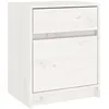 Image de vidaXL Table de chevet Blanc 40x31x50 cm Bois de pin massif