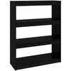 Image de vidaXL BibliothÃ¨que/SÃ©parateur de piÃ¨ce Noir 80x30x103,5 cm Pin solide