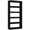Image de vidaXL BibliothÃ¨que/SÃ©parateur de piÃ¨ce Noir 80x30x167,4 cm Pin solide