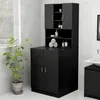 Image de vidaXL Meuble pour machine Ã  laver Noir 70,5x25,5x90 cm