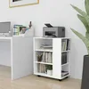 Image de Vidaxl Armoire Ã Roulettes Blanc 60x35x75 Cm Bois D'IngÃ©nierie