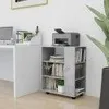 Image de Vidaxl Armoire Ã Roulettes Gris BÃ©ton 60x35x75 Cm Bois D'IngÃ©nierie