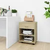 Image de Vidaxl Armoire Ã Roulettes ChÃªne Sonoma 46x36x59 Cm Bois D'ingÃ©nierie