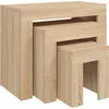 Image de Vidaxl Tables Basses Gigognes 3 Pcs ChÃªne Sonoma AgglomÃ©rÃ©