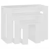 Image de Vidaxl Tables Gigognes 3 Pcs Blanc AgglomÃ©rÃ©
