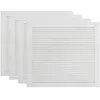Image de vidaXL Portes Ã  persiennes 4 pcs Bois de pin massif Blanc 39,5x49,4 cm