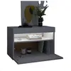 Image de Tables de chevet VidaXL  Table de chevet  avec lumières LED blanc 60x35x40 cm P31599950