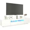 Image de Meubles TV VidaXL  Meuble TV  avec lumières LED blanc 200x35x40 cm P31600331