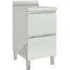 Image de Armoire De Cuisine Commerciale Avec 2 Tiroirs Acier Inoxydable Vidaxl Vidaxl