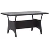 Image de Vidaxl Table De Jardin Noir 120x70x66 Cm RÃ©sine TressÃ©e