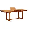 Image de Vidaxl Table Ã DÃ®ner De Jardin (150-200)X100x75cm Bois D'acacia Massif