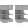 Image de Vidaxl Tables De Chevet 2 Pcs Gris BÃ©ton 40x35x65 Cm