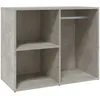 Image de vidaXL Armoire de dressing Gris bÃ©ton 80x40x65 cm Bois d'ingÃ©nierie