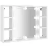 Image de vidaXL Armoire Ã  miroir avec LED Blanc 76x15x55 cm