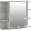 Image de vidaXL Armoire Ã  miroir avec LED Gris bÃ©ton 70x16,5x60 cm