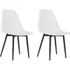 Image de vidaXL Chaises de salle Ã  manger 2 pcs Blanc PP