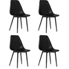 Image de vidaXL Chaises de salle Ã  manger 4 pcs Noir PP