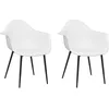Image de Vidaxl Chaises De Salle Ã  Manger 2 Pcs Blanc Pp