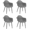 Image de Vidaxl Chaises De Salle Ã  Manger 4 Pcs Gris Pp