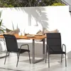 Image de Vidaxl Chaises De Jardin 2 Pcs Acier Et TextilÃ¨ne Noir