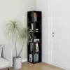 Image de vidaXL Armoire d'angle Noir 33x33x164,5 cm Bois d'ingÃ©nierie