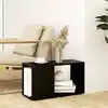 Image de vidaXL Meuble TV Noir 60x24x32 cm Bois d'ingÃ©nierie