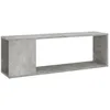Image de vidaXL Meuble TV Gris bÃ©ton 100x24x32 cm AgglomÃ©rÃ©