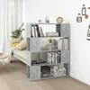 Image de vidaXL BibliothÃ¨que/SÃ©parateur de piÃ¨ce Gris bÃ©ton 100x24x124 cm