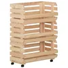 Image de vidaXL Chariot Ã  lÃ©gumes 57x30x80 cm Bois de pin solide