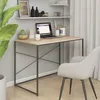 Image de vidaXL Bureau d'ordinateur Noir et chÃªne 110x60x70 cm AgglomÃ©rÃ©