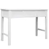 Image de Bureaux VidaXL  Bureau  Bois de Paulownia massif Blanc 108x45x76 cm P31599847