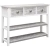 Image de vidaXL Buffet Gris antique 108x30x76 cm Bois de Paulownia massif