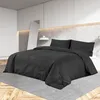 Image de Prolenta Premium - Ensemble De Housse De Couette Noir 200x200 Cm Coton